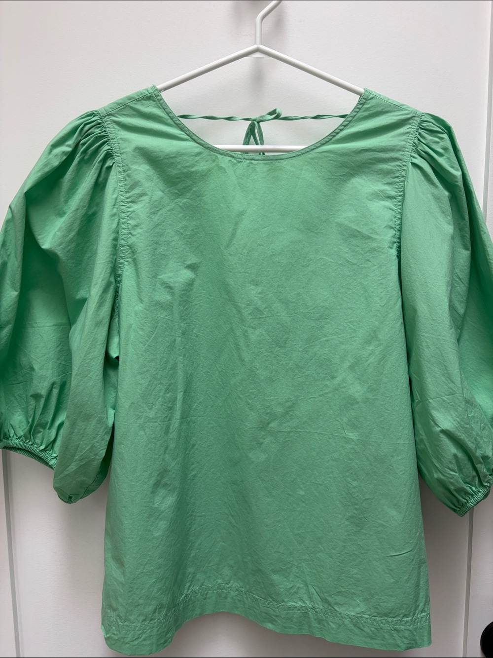 Saint Tropez West Puff-Sleeve Top in Mint